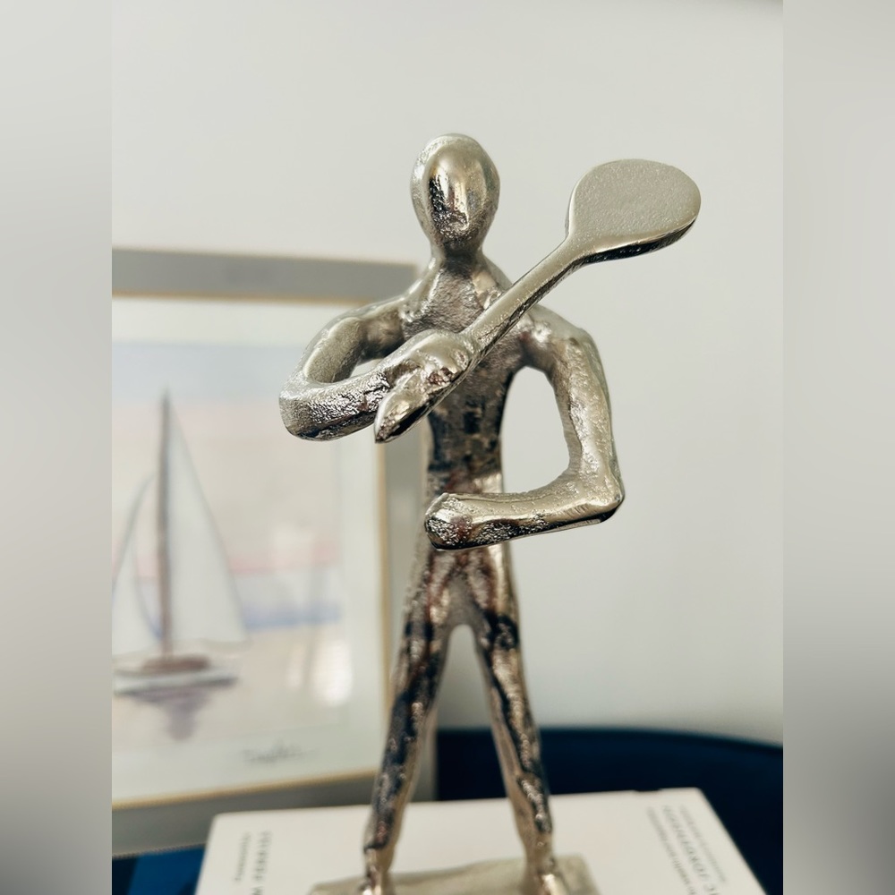 🛑SOLD🛑 Unique Minimalist Tennis Player Figurine 10.5 inches Tall - Picture 5 of 8